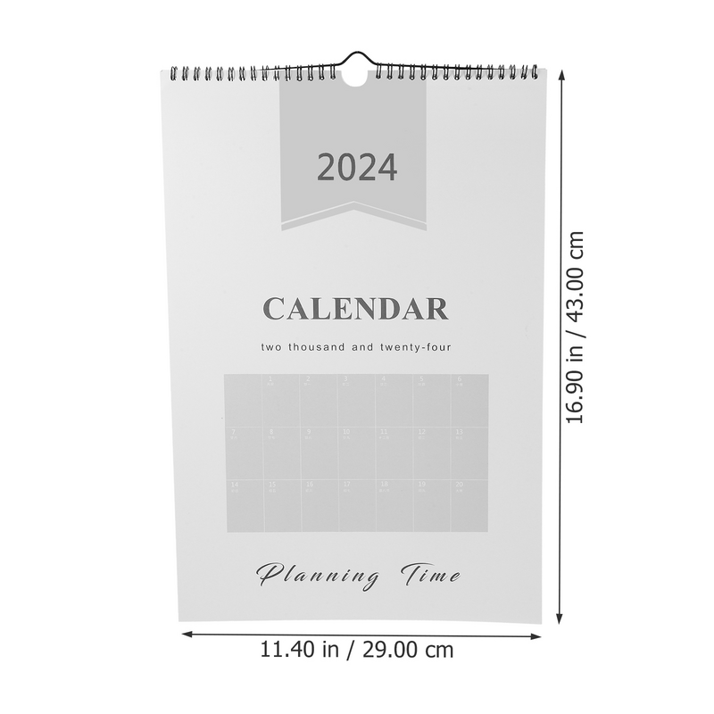 Calendario de pared mensual para el hogar, año resistente, cita en la pared, colgante para habitación, vacaciones, 2024
