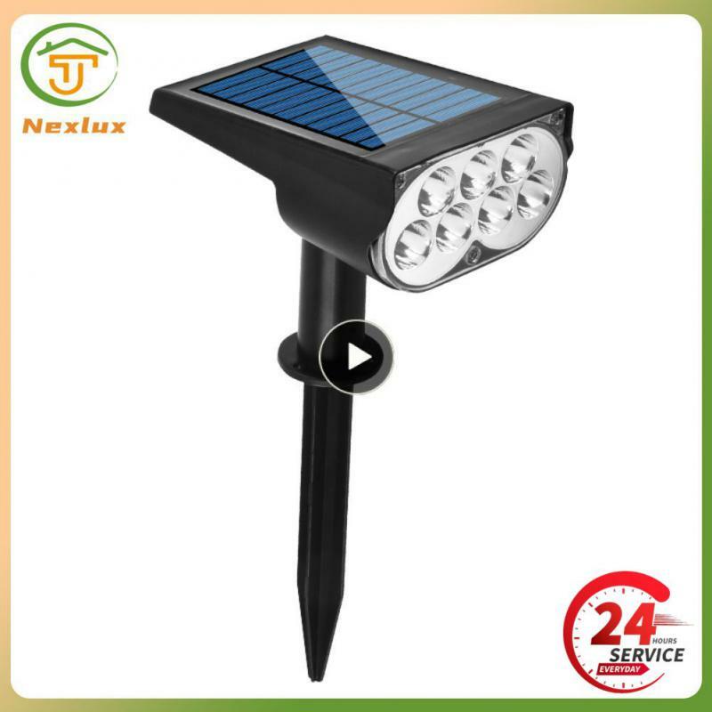 태양광 LED 램프 조정 가능한 태양광 스포트라이트, 지상 IP65 방수 조경 벽 조명, 야외 조명