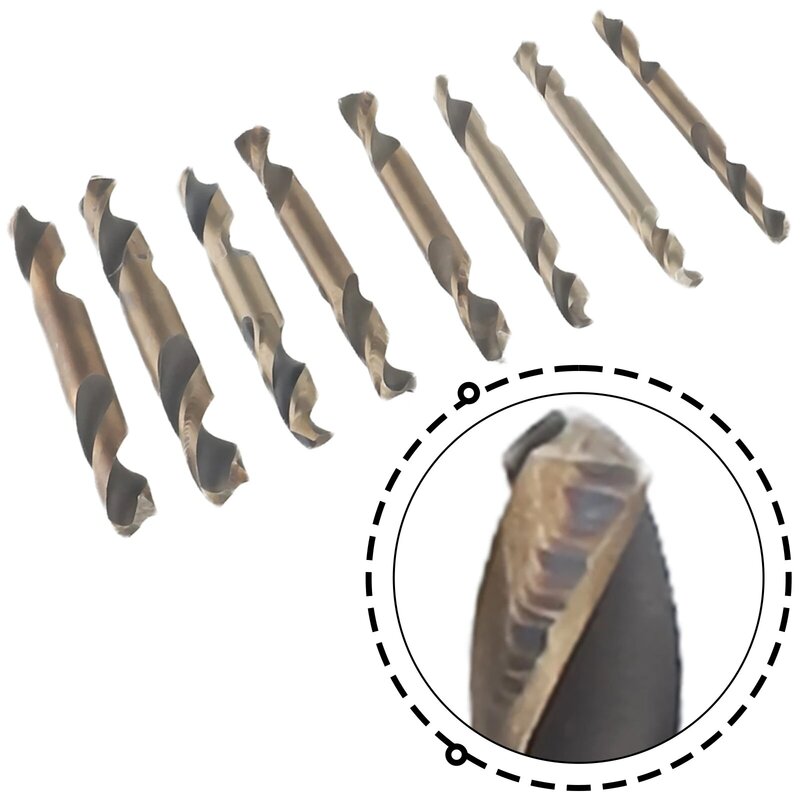 Straight Shank Drill Drill Bits M35 Cobalt 8pcs Double Head High Quality High Speed Steel For 304 Stainless Steel