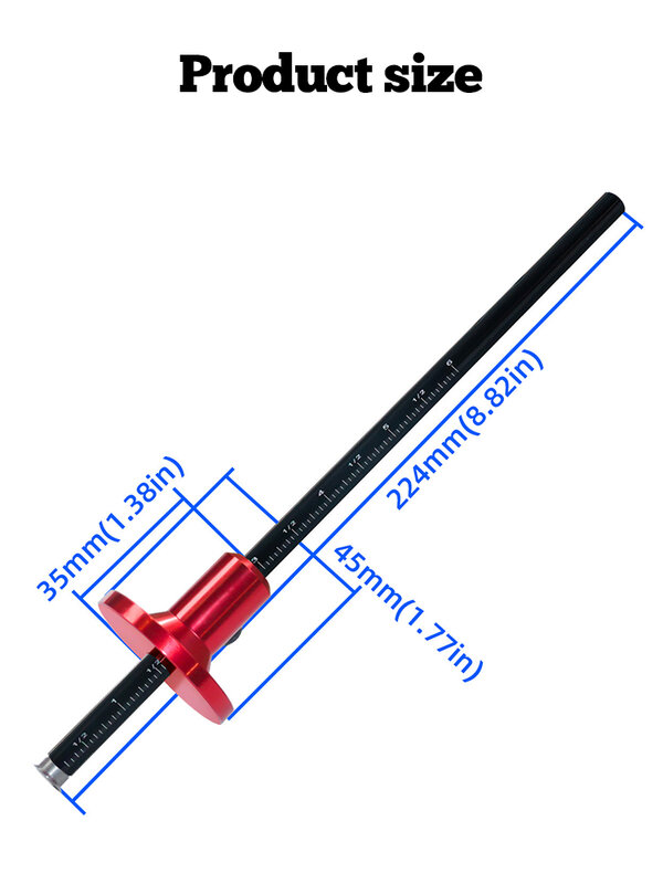 Колесный маркировочный измерительный прибор метрический/дюймовый деревообрабатывающий инструмент в европейском стиле для столярных работ параллельная линия для рисования врезной деревянной насадки