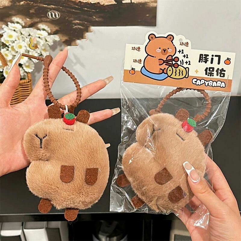 Animals Capybara Pendant Keychain Backpack Plush Toy Bag Pendant Bag Decoration Jewelry DIY Craft Accessories