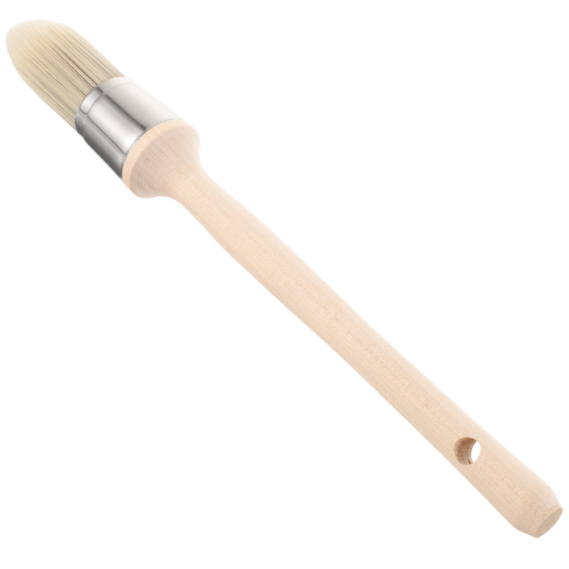 Круглая кисть для покраски чистящая головка для домашнего ремонта, инструменты из березы