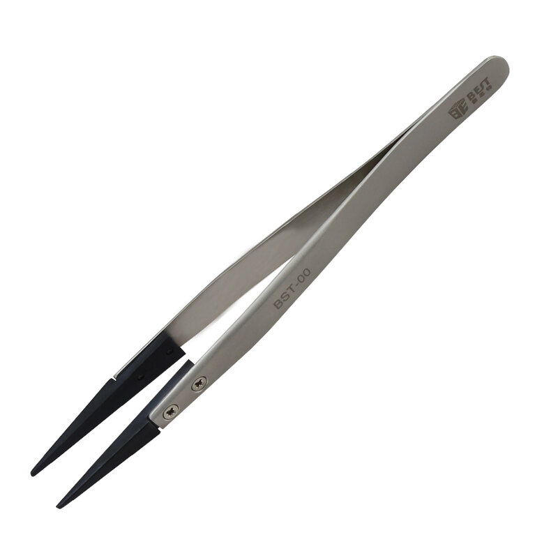 BST-00 Anti-acid  Tipped Plastic Tweezer Fine Pointed Tips with Heat Resistance