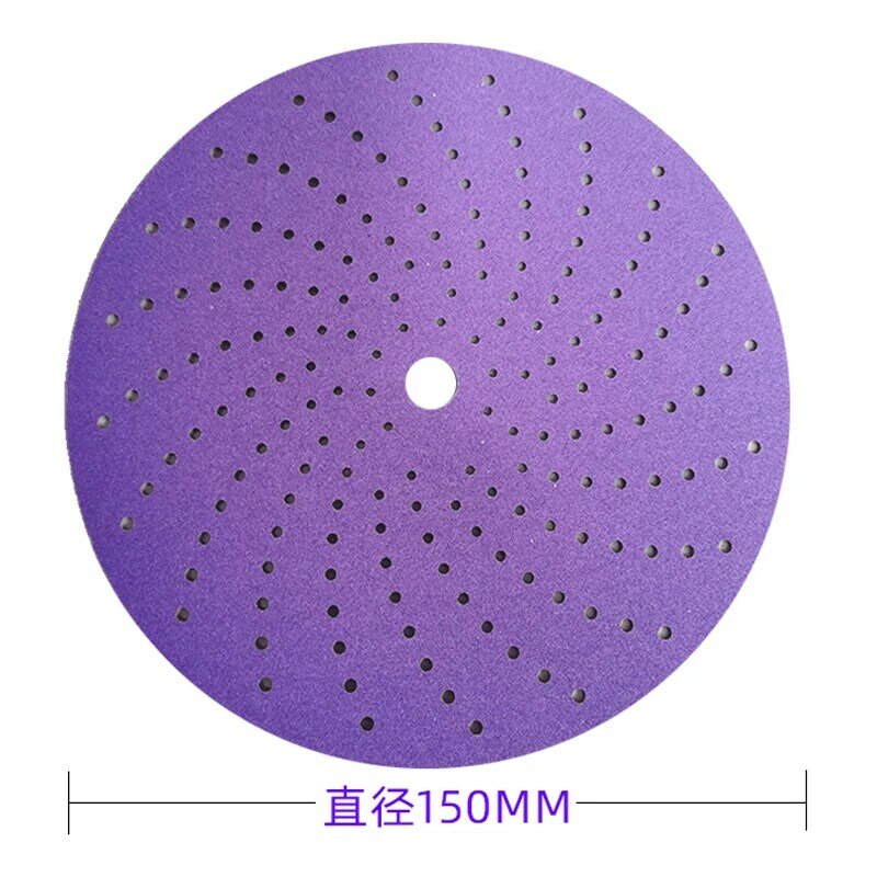 Papel de lija ciclónico púrpura 3M, abrasivo seco de 6 "y 150mm, herramientas para automóviles, molienda redonda, flocado abrasivo