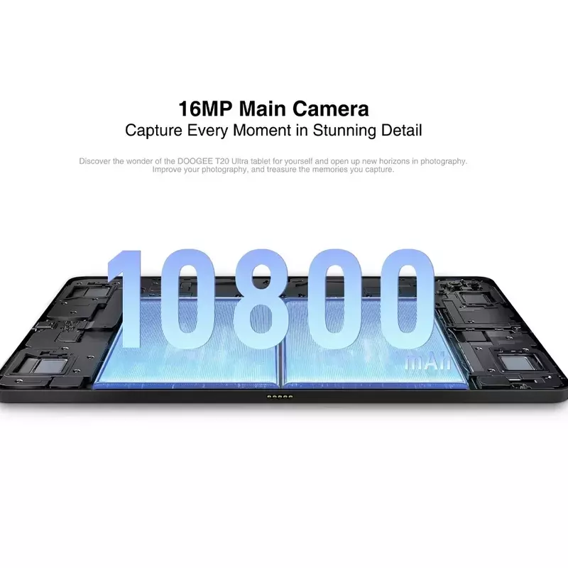DOOGEE T20 ультра планшет 12 дюймов 2K дисплей Helio G99 Восьмиядерный 12 Гб + 256 ГБ 10800 мАч 16 МП камера Android 13 четырехъядерный стерео динамик