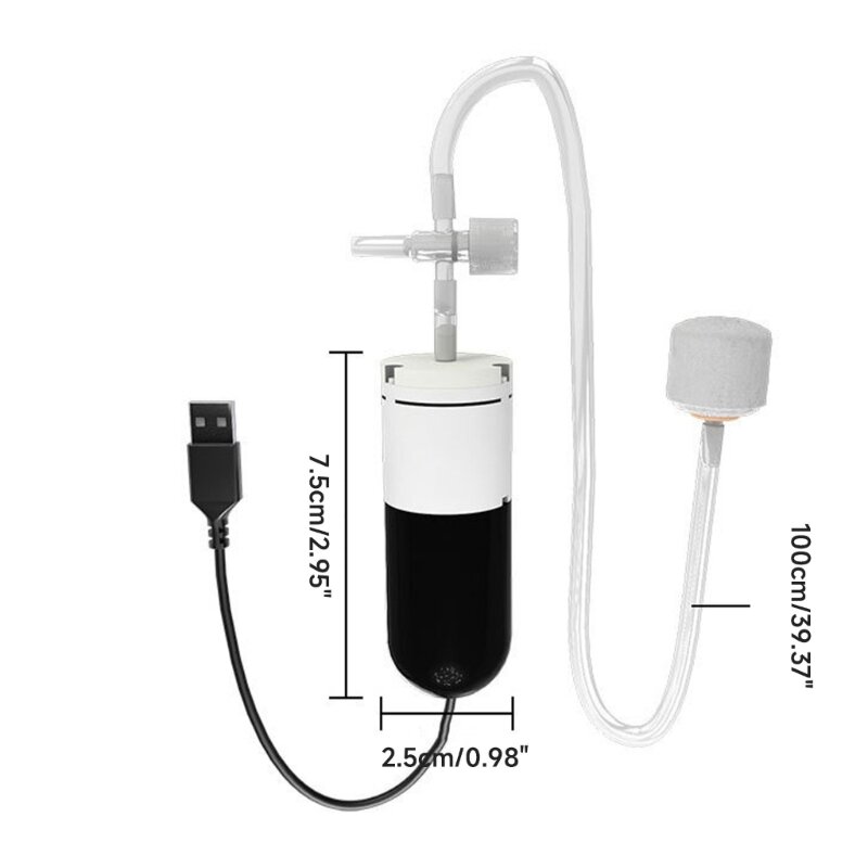 Аквариумные воздушные насосы с питанием от USB, кислородный насос для использования в помещении и на открытом воздухе, USB 5 В