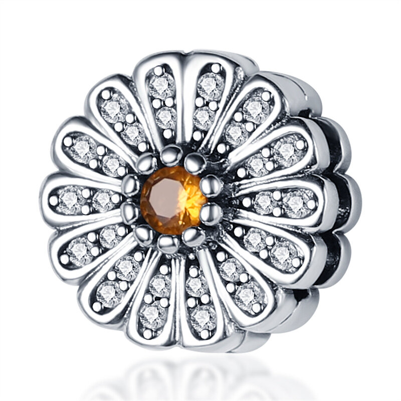2022 Baru 925 Perak Prata Datar Manik Pesona Liontin untuk Pandora Manik-manik Gelang Kalung DIY Wanita Asli Perhiasan Kustomisasi