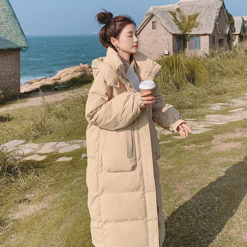 Женское пальто свободного покроя, из мягкого хлопка, в Корейском стиле