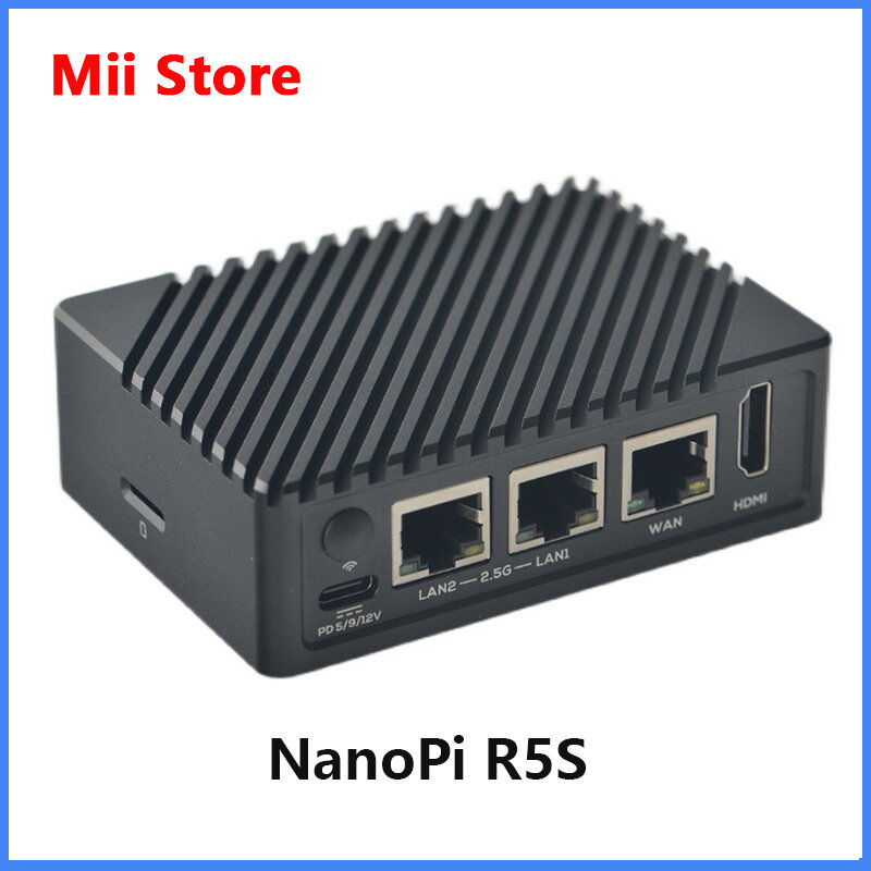 To Nanopi R5S Router RK3568 development board OpenWRT A55 HDMI2.0 2.5G Gigabit network port Mini Router