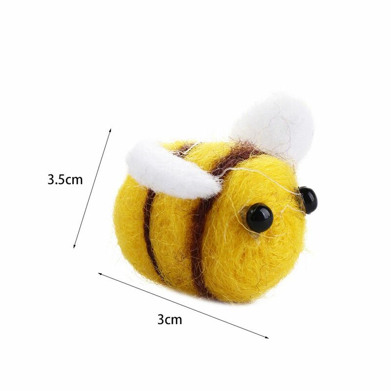 10Pcs Bonito De Lã De Feltro Bumble Bee Craft Decor Ball para o Natal Vestuário Tent Hat Decoração DIY e Artesanato Artesanato Brinquedo
