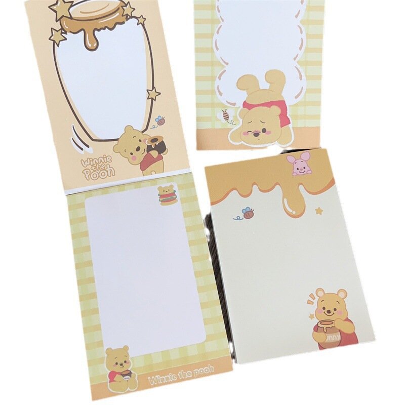 Disney Winnie Pooh Memo Pad Sticky Notes, Tearable Papel Notepad, DIY Diy Ledger, Notebook, Material de Escritório, Ins Escola Papelaria Presente