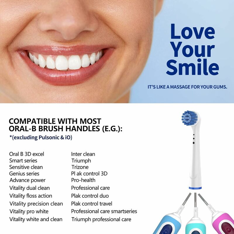Cabezales de repuesto para cepillo de dientes eléctrico Oral Sensitive B, boquillas de cerdas suaves, D100, D25, D30, D32, 4739, 3709, 3744