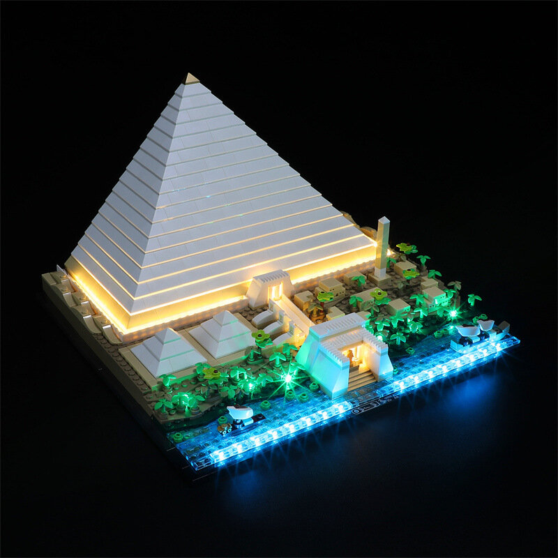 Diy zestaw oświetlenia LED dla LEGO 21058 wielkiej piramidy gizy (tylko światło LED, bez modelu bloków)