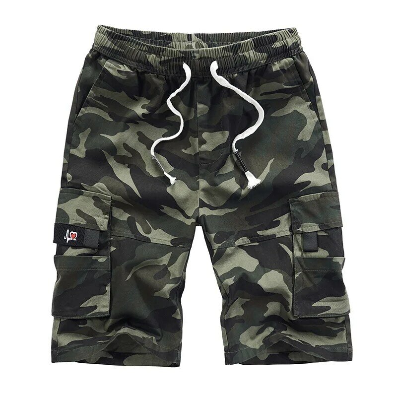 Cargo Shorts Men Army Tactical Shorts Mens' Summer Casual Breeches Bermuda Fashion Beach Pants Outdoor Running Joggers Shorts