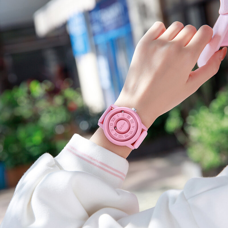 DOM nowy wzór osobowość para neutralny zegarek kreatywny wałek wskaźnik magnetyczny męski i damski moda wodoodporny zegarek