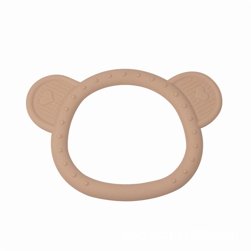 Ornamen Gelang Mainan Geraham Hewan Pengerat Hewan Lucu Teether Silikon Beruang Kartun untuk Bayi Perempuan Laki-laki Mainan