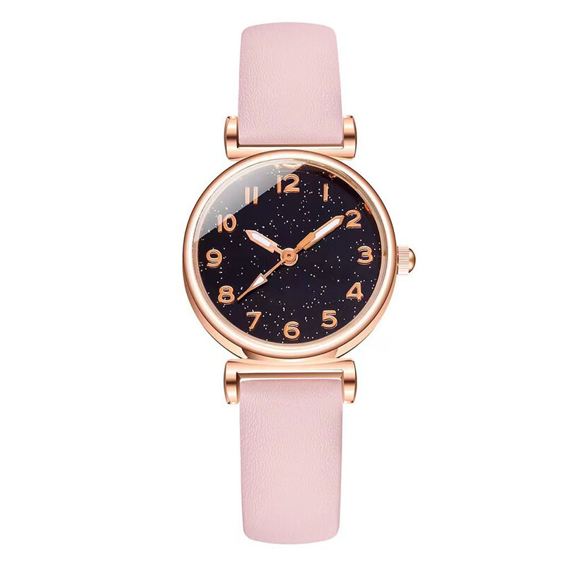 Modny damski zegarek kwarcowy Stylowe, łatwe do odczytania zegarki analogowe z trzema wskazówkami na prezent urodzinowy dla dziewczyny