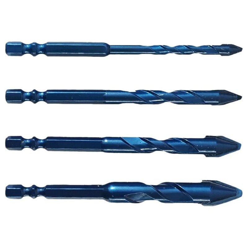 4pcs 6-12mm  Drill Bits Carbide Drilling For Wall Glass Wood Metal Tiles For 6.35mm Drlling On Drywall Drill Bit