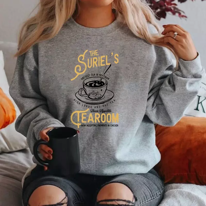 The Suriel's Tearoom Sweatshirt A Court of Thorns and Roses Hoodie SJM Acotar Sweater Women Pullovers City of Starlight Hoodie