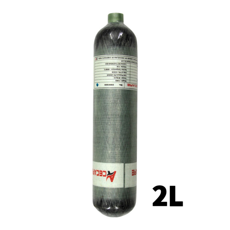 Acecare 2L 300Bar Carbon Fiber Cylinder 4500Psi Air Tank High Pressure For Scuba Diving Fire Safety