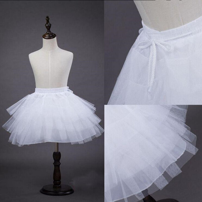 Flower Girls Petticoat Underskirt Cosplay Party Short Dress Jupon Enfant Fille Lolita Ballet Tutu Skirt Enaguas Sottogonna Mini