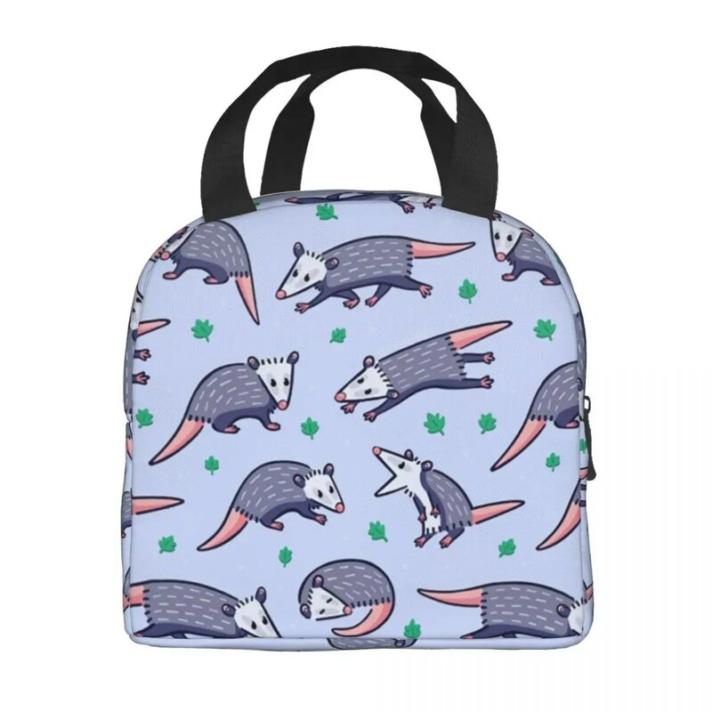 Benutzer definierte Opossum Muster Lunch Bag Männer Frauen kühler warm isolierte Lunchbox für Kinder Schulkinder