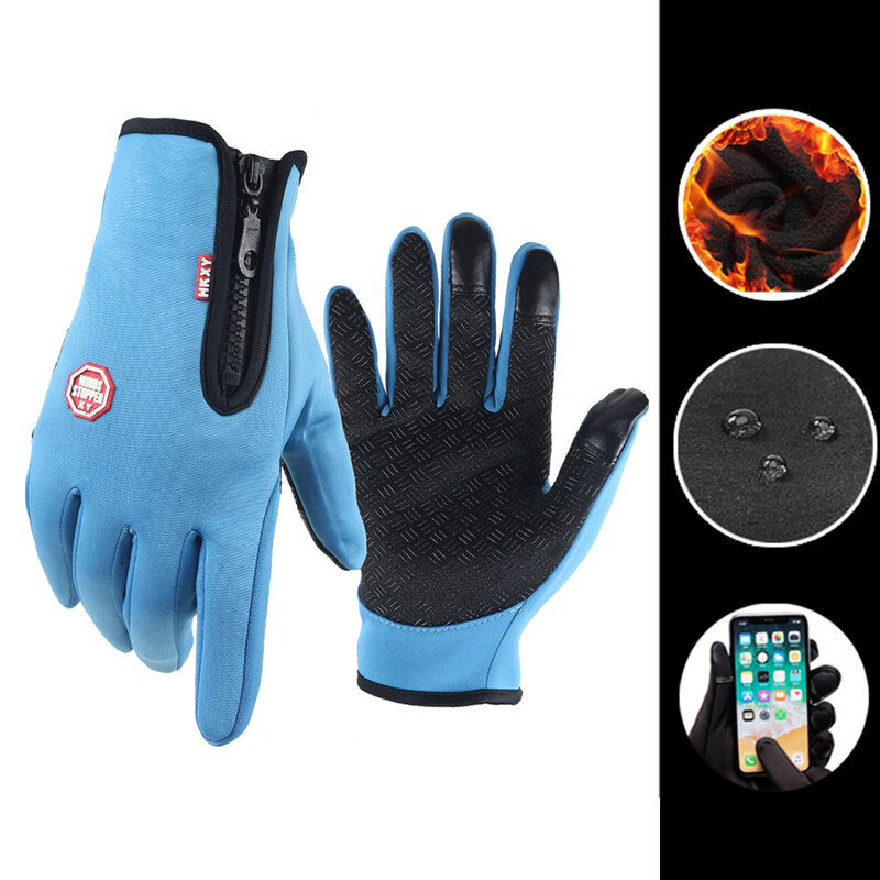 Gants thermiques imperméables, coupe-vent, chauds, pour la course, le sport, la randonnée, le Ski, pour l'hiver