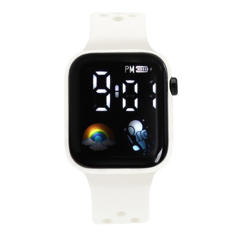 Технологические светодиодные астрографические часы, яркие красивые часы для студентов с простой модной и водонепроницаемой электроникой