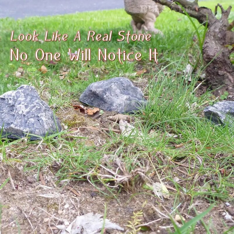 야외 정원 숨겨진 바위 숨기기 열쇠, 돌 안전 보관함, 창의적이고 세련된 가짜 돌 노벨티