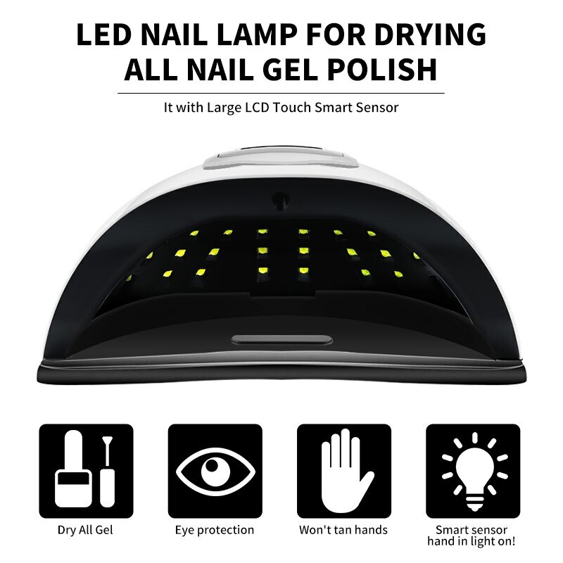 SUN X11 MAX-Lámpara de secado de uñas profesional para manicura, máquina de secado de esmalte de Gel con Sensor automático, lámpara LED UV, 280W