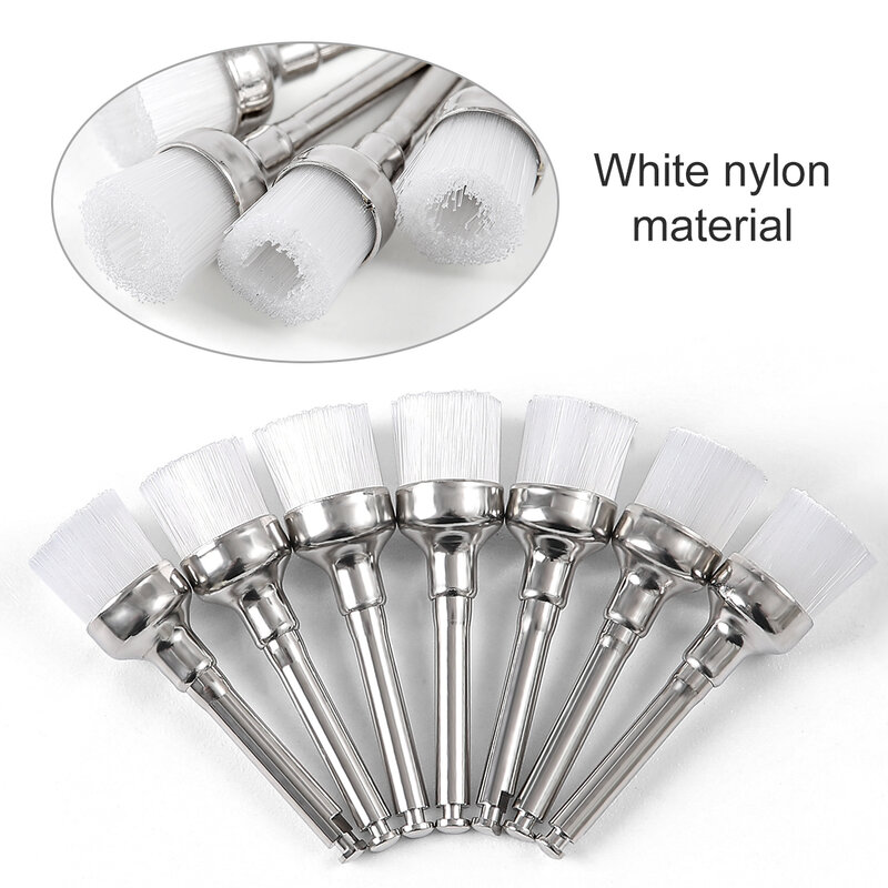 AZDENT – brosses de polissage dentaire en Nylon, pour bol/forme plate, Type de loquet (RA) à usage unique, 100 pièces/boîte