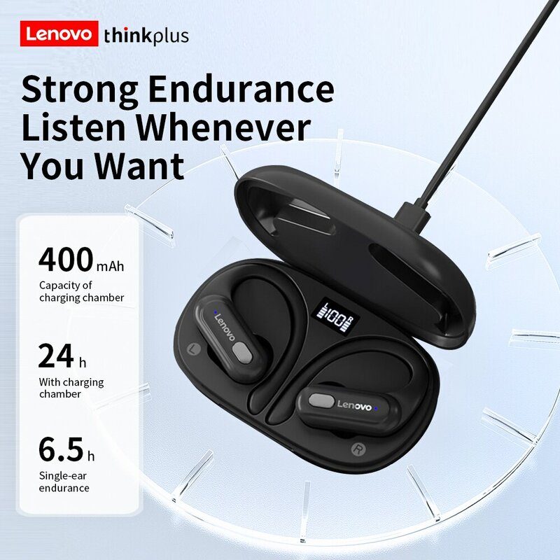 Lenovo-auriculares inalámbricos Thinkplus XT60B, cascos deportivos con Bluetooth, TWS táctiles, con micrófono, reducción de ruido, resistentes al agua