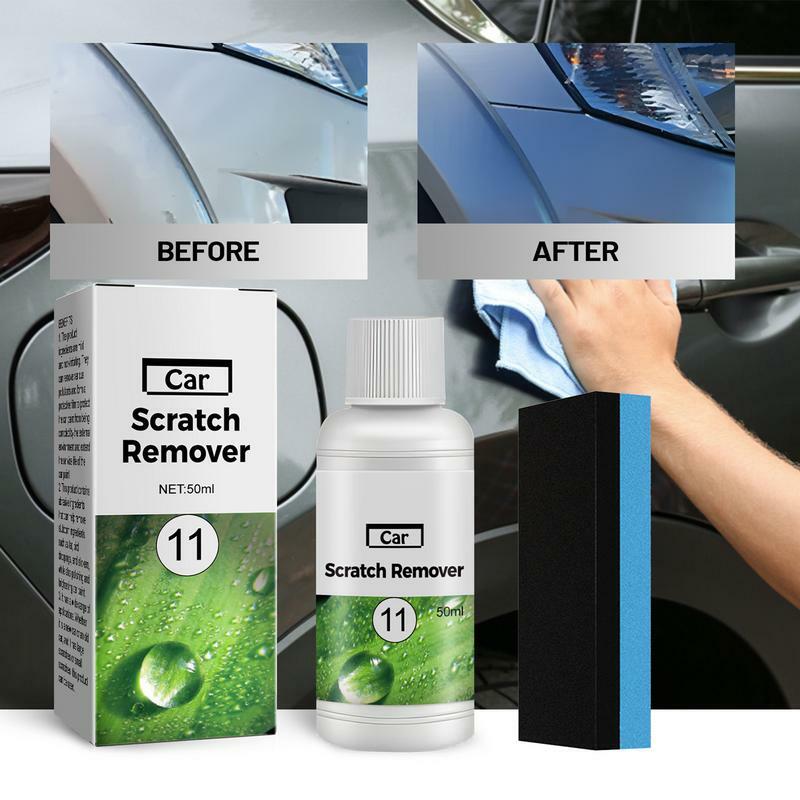 Car Paint Scratch Remover com Esponja, Removedor Auto Scratch, Kit de Restauração, Profissional, 50ml