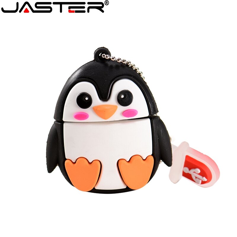 JASTER 64GB لطيف الكرتون البطريق البومة الثعلب النحل نمط usb فلاش محرك usb 2.0 4GB 8GB 16GB 32GB الإبداعية بندريف هدية
