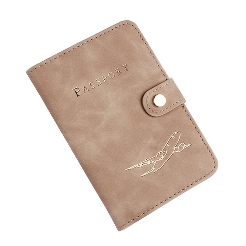 PU Passport Holder Card Cover Cards Documents for Women Men Lover Couple