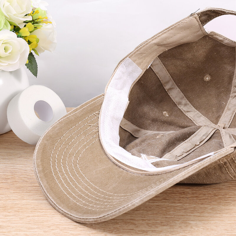 Almohadilla absorbente de sudor para cuello de 8m, almohadillas transpirables autoadhesivas desechables, pegatina absorbente para sombrero y camiseta blanca