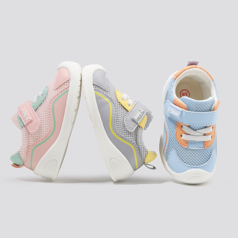 Sepatu jala bayi balita, sneaker anti selip sol lembut untuk anak laki-laki dan perempuan