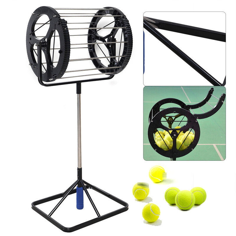 Colector de pelotas de tenis, entrenador de pelotas telescópicas de mango largo, contenedor de cesta de recogida, Colector de recogida