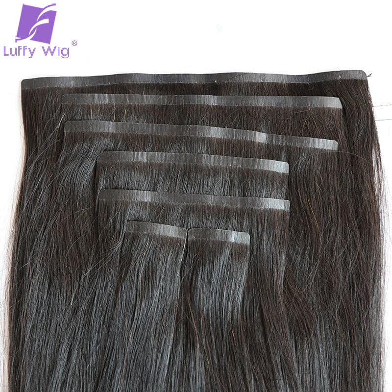 Invisible Seamless Pu Clip In Human Hair Extensions Straight Clip Ins Human Hair 100% Remy Hair Extensions for Women 100g 120g