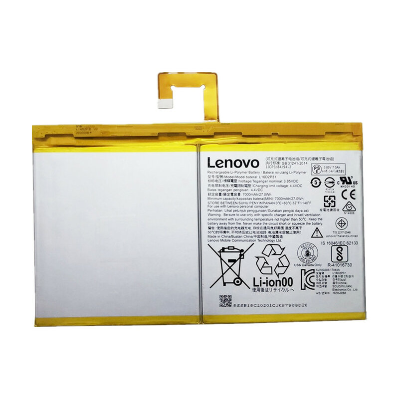 Batería Original L16D2P31 para Lenovo Tab4 Tab 4, 10 / 10 REL / 10 PLUS, TB-X304L, X304F, TB-X704F, X704L, X504F, X504L, 7000mAh