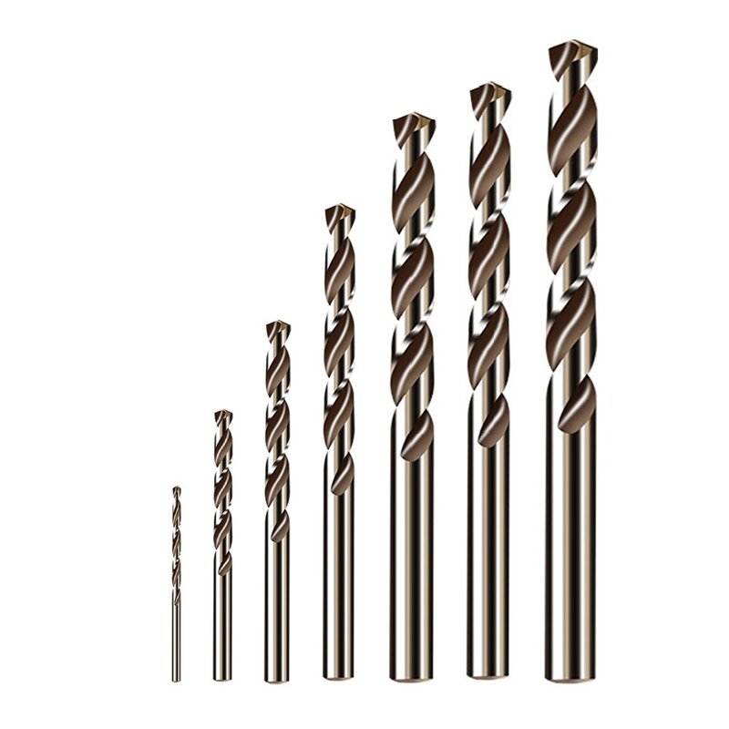 5-Piece HSS-Co M35 Cobalt Drill Bit Set For High Tensile Steels 1/1.5/2/2.5/3/3.5/4mm Alloyed 5% Cobalt Power Tool Accessory