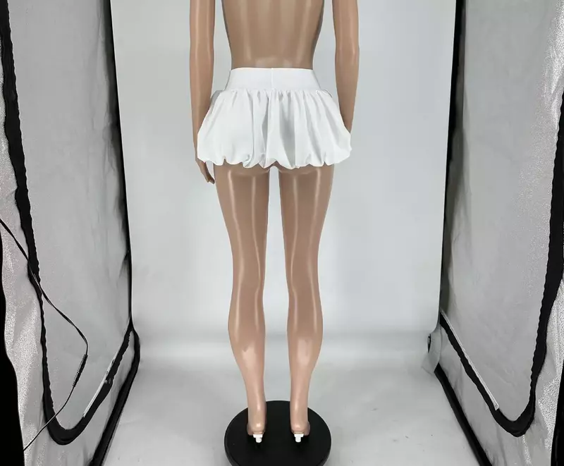 Мини-юбка с буфами, милое Привлекательное платье Y2K, уличная одежда 2024, женская модная летняя одежда, Короткие плиссированные юбки-карандаш с завышенной талией