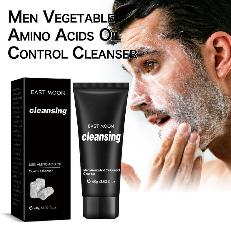 Limpiador Facial antiacné para hombres, Control de aceite, reduce los poros, exfoliante, hidratante, Limpieza Profunda, refrescante, blanqueamiento, lavado de cara