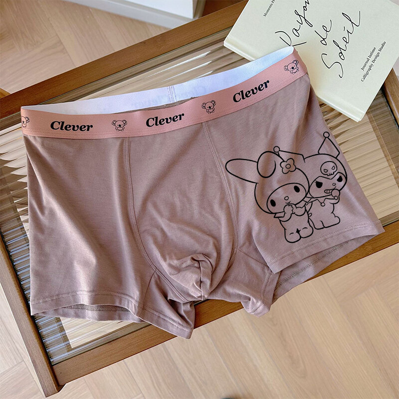 Kawaii Hello Kitty pakaian dalam pasangan, produk baru celana lucu kartun bumi celana sudut datar aksesoris wanita grosir