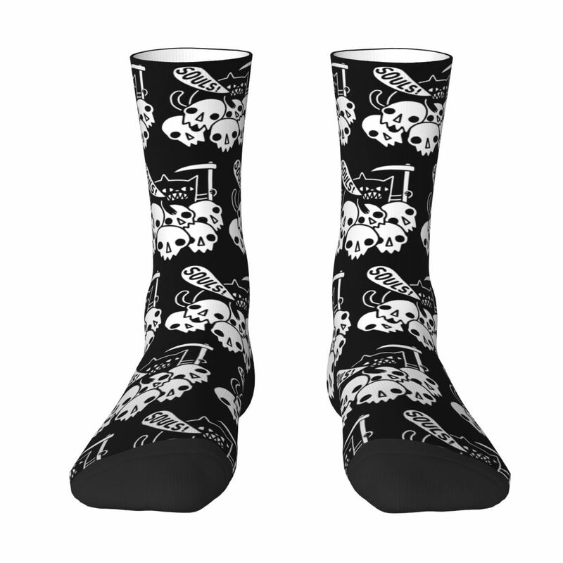 Cat Got Your Soul Socks Harajuku Sweat Absorbing Stockings All Season Long Socks Accessories for Man's Woman's Gifts