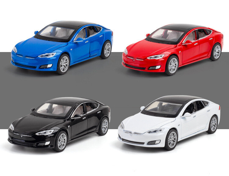 Modele samochodów ze stopu 1:32 Tesla S zabawki odlew symulacja pojazdów Tesla z dźwiękiem światła zabawki napędzane typu naciągnij i puść dla dzieci prezent dla dzieci