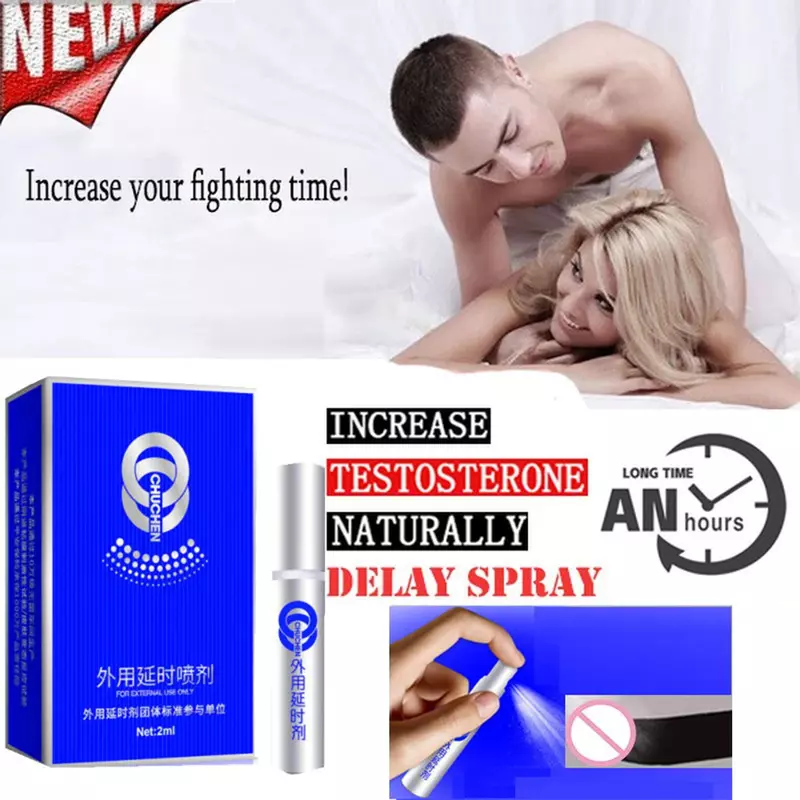 Spray de atraso sexual duradouro para homens, uso externo masculino, ejaculação anti-prematura, prolongamento do pênis, produtos para adultos