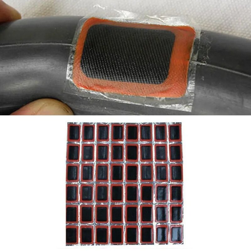 Rubber puncture repair patch para moto pneu tubo interno, kit de ferramentas ao ar livre, sem glueless, 48 peças, f8k6
