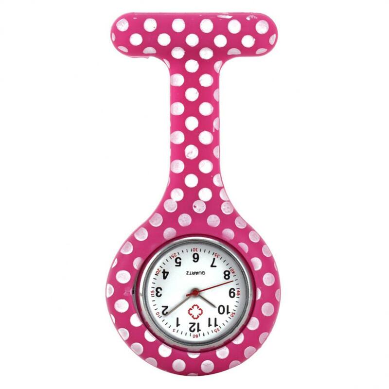 Relógio de bolso de silicone para homens e mulheres, relógios pendurados com bateria, acessórios de decoração casual, enfermeira impressão, moda