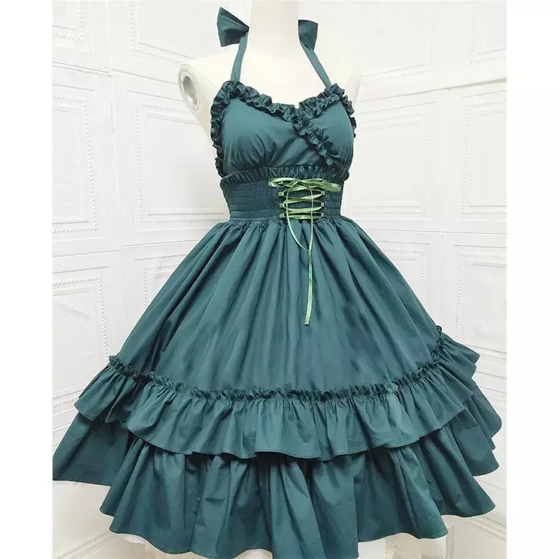 Jupe à bretelles classique et élégante, robe Lolita, jupe de soeur douce rétro, jupe à bretelles JSK, robe sexy tendance ins, Y2K